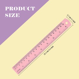 BAYTORY 7 Pcs Aluminum Rulers, Bulk Multicolor Ruler, 20cm & 8inch Metal Ruler for Students and Teachers (8inch & 20cm)