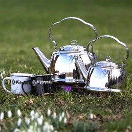 Petromax Teekessel - Teekanne für verschiedene Herdarten und offenes Feuer - mehrschichtiger Boden für schnell kochendes Wasser - Edelstahl - 1,5 Liter