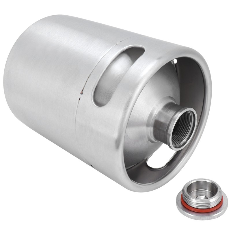 2L Beer Keg Mini Stainless Steel Beer Barrel with Spiral