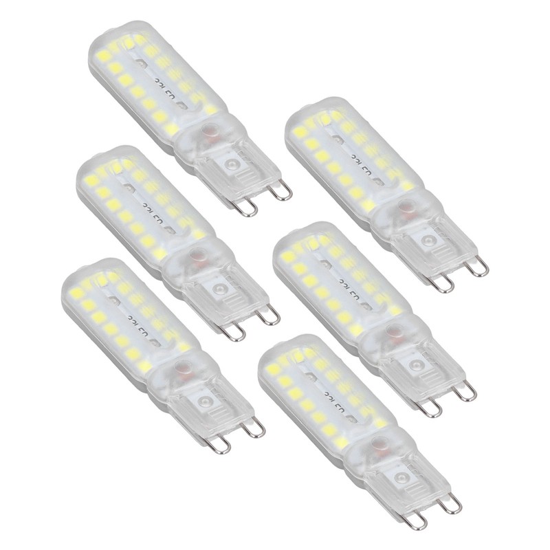 6pcs G9 LED Bulbs 7W Dimmable 360° Illumination Replacement Light