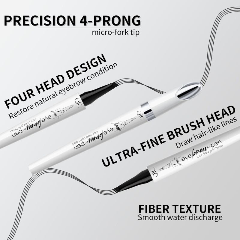 Eyebrow Pencil, Eyebrow Pencil with 4 Micro Fork Tips, Durable