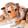 TE-Trend 2-in-1 XL Plush Tiger Baby Predatory Cat Cuddly Toy