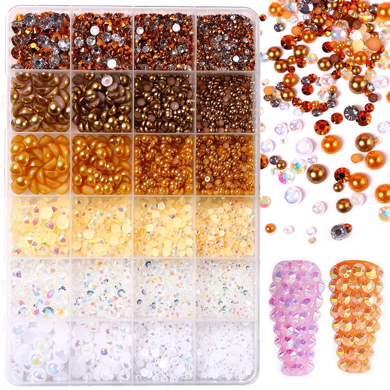 Colorful Nail Pearl Rhinestones Gems Bedazzling Kit DIY Crafts Accessories