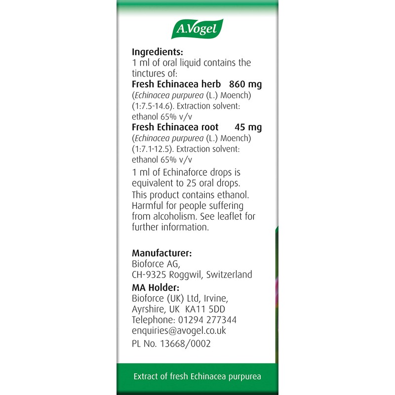 A.Vogel Echinaforce Echinacea Drops | Relieves Cold & Flu Symptoms