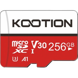 KOOTION Tarjeta Micro SD de 256 GB con UHS-I, U3, V30, A1, alta velocidad de 90 mb por segundo Tarjeta TF 4K Tarjeta de memoria de grabación con