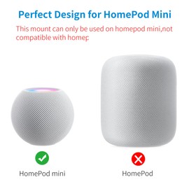 SPORTLINK Compatible with Homepod Mini Stand - Hidden Cable Management, Space Saving for HomePod Mini Wall Mount, No Muffled Sound, Glue Paste or Screw Fixed (White)