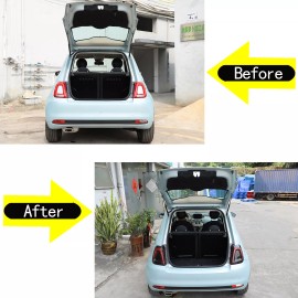 car-king888 ABS Blackout Car Tail Light Smoked Rear Lampshade Shell For Fiat 500 2016-2023