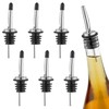 Zulay 6 Pack Stainless Steel Liquor Pourers with Rubber Dust