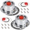 CheeMuii 2 Pack 343-4009 Trailer Hub Caps with Oil Window