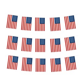 American Flag Banner, Small American Flag Mini USA Flags, Used for Party School Sports Events Patriotic Festival Decorations