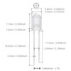 CHANZON 100 pcs 5mm Blue Diffused LED Diode Lights (Frosted