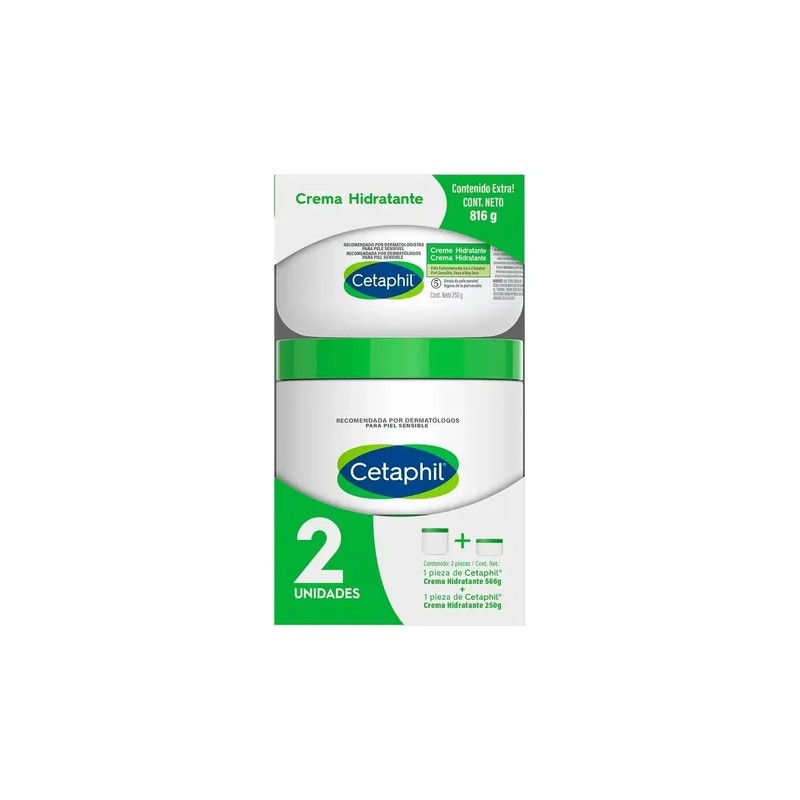 Cetaphil Paquete Crema Hidratante 566g 250g Piel Seca