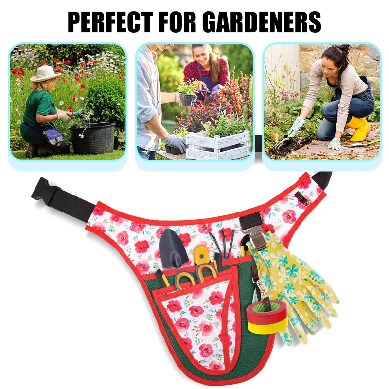 Garden Tool Belt for Women,Multi Pockets Garden Apron for Men,Gardening