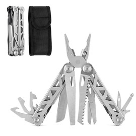 Multitools, Mini Multitool Plier, Portable Multi Tool Pliers, Foldable Multitool Tool for Camping, Hiking, Repairing with Carry Bag – Good for Dad Men