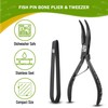 Fish Bone Pliers/Tweezers – Ergonomic Non-Slip Grip, Food-Grade Stainless Steel