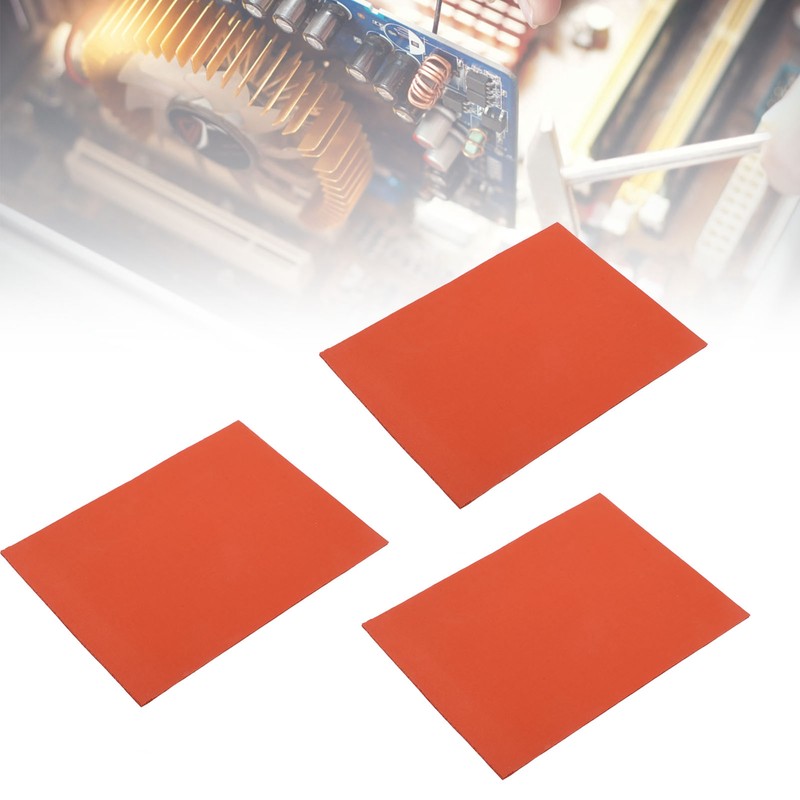 3Pcs Red Maintenance Silicone Pad Heat Insulation Silicone Mat for