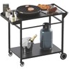 Koutemie Outdoor Grill Cart Table with 4 Wheels for Blackstone