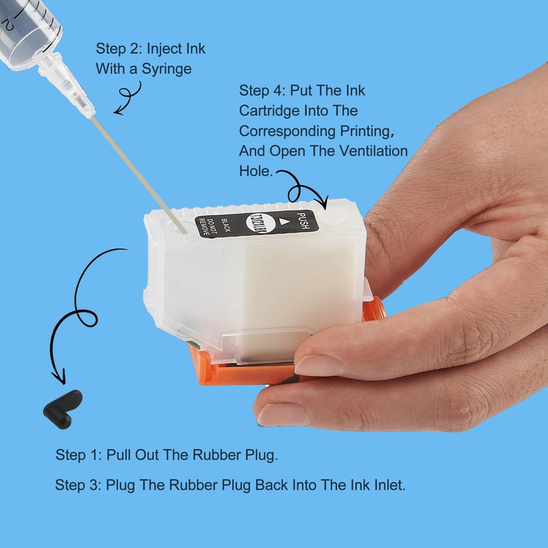 KiteiHiry KHY 312XL Empty System Ciss Refillable Ink Cartridge Kit