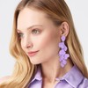 EVER FAITH Long Petal Earrings for Women Girls Acrylic Flower