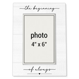 ILSYINH Engagement Picture Frame Wedding Engagement Gifts for Couples Her Wedding Gift Ideas the Beginning of Always Picture Frame for 4x6 Photo
