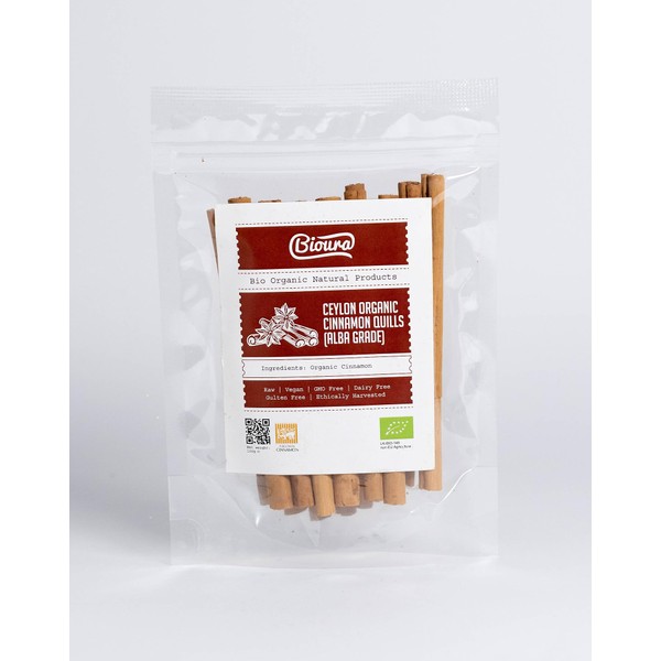 Ceylon Organic Cinnamon Sticks 100g, Alba grade, GI certified, Rich