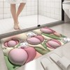 QUINTRA Non-Slip 3D Bath Mats, Fruit Sunflower Mats, Polyester Mats