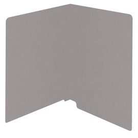14 pt Color Folders, Full Cut 2-Ply End Tab, Letter Size, Gray (Box of 50)