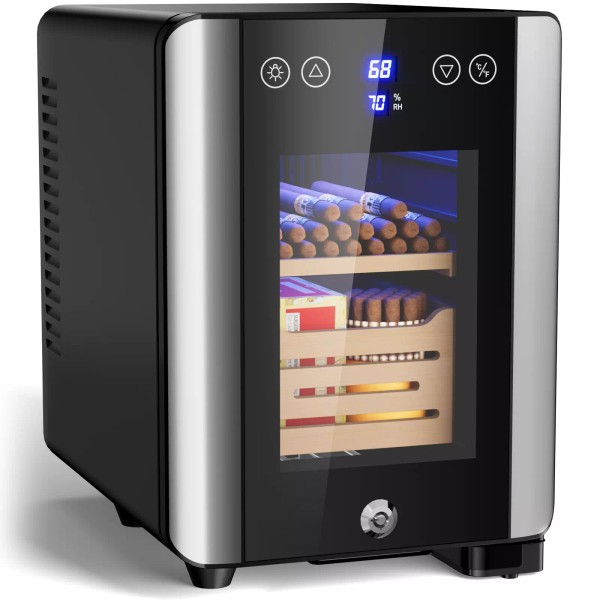 Fitnet 8L Table Top Electric Cigar Humidor with Lock 80