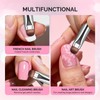 MelodySusie 4Pcs French Manicure with Rosewood Handles Nail Brush Set