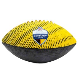 Wilson Pallone da Football NFLGermany Games Tailgate, Design A Ciottoli Con Cuciture Robuste, Realizzato Con Maestria Per Una Presa e Una Resistenza Superiori, Colore: Nero/Rosso/Giallo, Taglia Junior