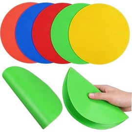 beiqilian 5pcs Football Logo Discs - Rubber Training Circles for Football, Baseball, Softball & Gym Exercises - Flat Markers for Sports Drills, Agility Training, and Classroom Use