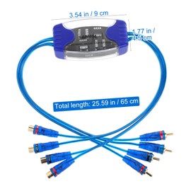 Gatuida 50w Channel Noise Filter Ground Isolator for Eliminates Sound Interference Capacity Plated Connectors for Stereo Setup