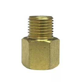 Mvated M12X1.25 Female To 1/4” NPT Male Coupling Adapter Brass Oil Pressure Fitting