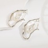 Baroque Pearl Dangle Earrings for Women,Trendy Gold Irregular Drop Stud