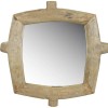 Homeroots Natural Wooden Square Wall Mirror