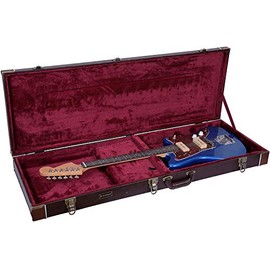 Crossrock Wooden Case for Jazzmaster/Jaguar Style Electric Guitars,Brown (CRW620JMBR)