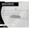 DOJA Barcelona Rafter Purlin Anchor, 210 x 32 mm, Right,