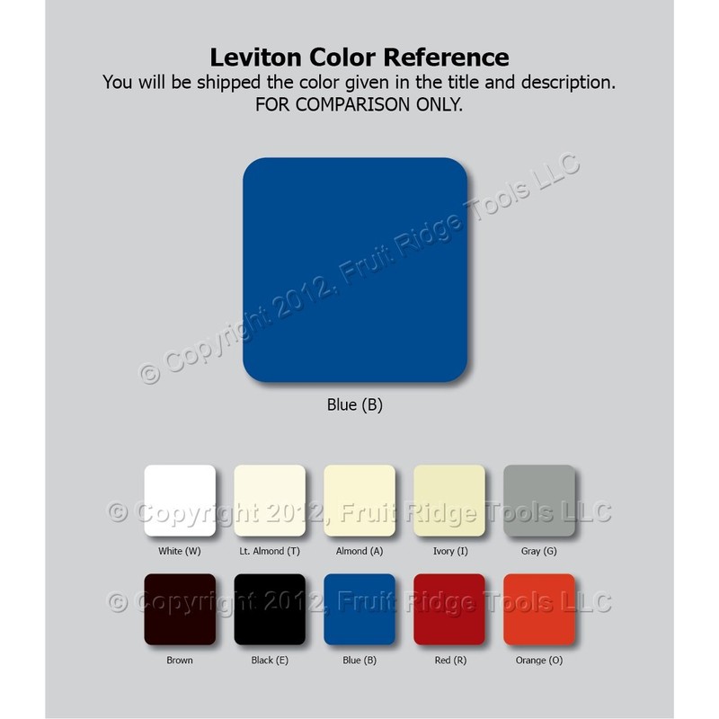 Leviton PJ8-BU 1-Gang, 1-Duplex, Midway Nylon Wallplate, Midway Size, Blue,