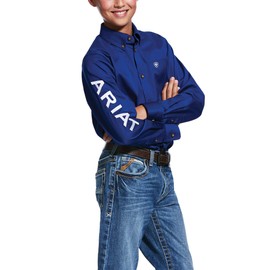 ARIAT Boys’ Team Logo Twill Classic Fit Shirt
