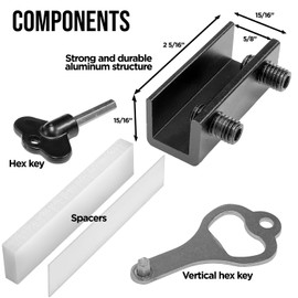 Window Locks, 4 Pack Window Locks for Horizontal and Vertical Windows - Sliding Window Locks, Window Stoppers, Child Proof Window Security Lock, Window Safety Locks for Home and Patio (Black)