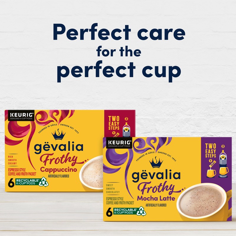 Gevalia Frothy 2-Step Artificially Flavored Mocha Latte Espresso Style K-Cup