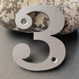 BetLight House Numbers for Outside-3 Inch Upgrade Rustproof Stainless Steel Flush Mount Mailbox Numbers/Home Address Numbers/Silver/Number 3