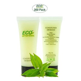 ECO AMENITIES Travel size 1.1oz hotel conditioner in bulk, Clear, Green Tea, 200 Count