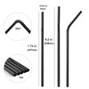 ALINK 200-Pack Black Plastic Flexible Straws, 0.23" x 7.75" disposable