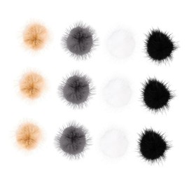 Baluue 12 Pack Plush Nail Art Detachable Magnetic Base for Girls Ladies Nail Beauty Supplies