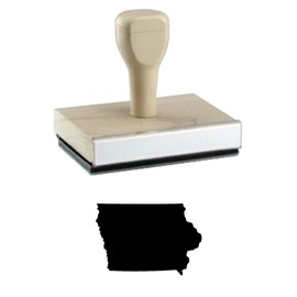 Infusion Iowa State Rubber Stamp, 1 X 2'' Wood Stamp