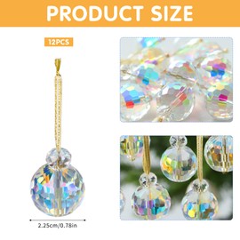 Crystal Sun Catcher, Crystals for Hanging, Rainbow Suncatcher, Hanging Wind Chime Rainbow, for Windows, Home, Garden, Christmas, Day, Party, Wedding, Sun Moon Pendant, Silver