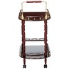Coaster CO- Serving Cart Accents, Merlot and Brass