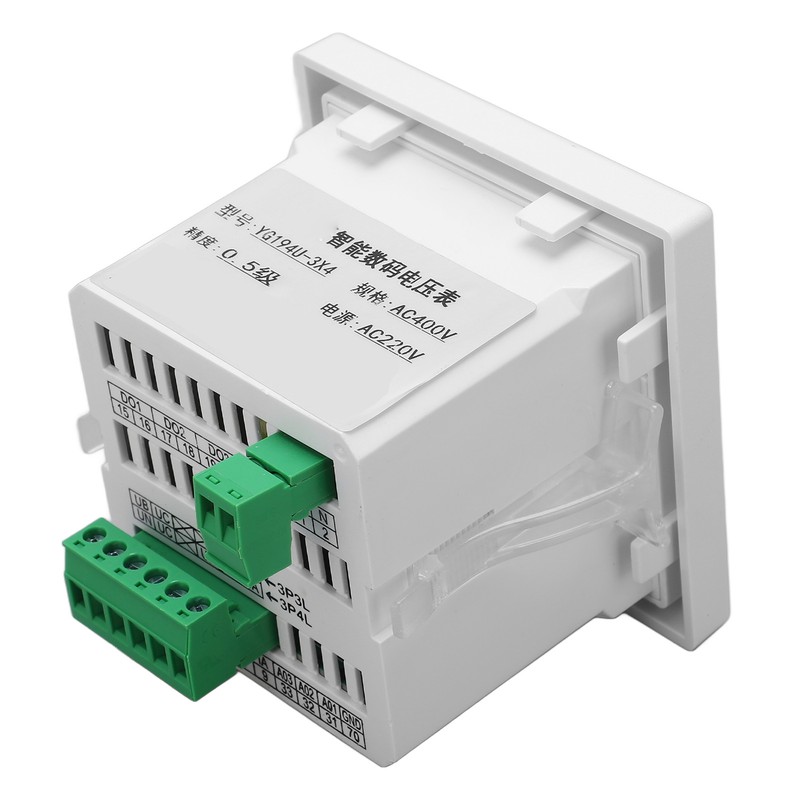 Intelligent Digital Voltmeter 3 Phase White ABS Flame Retardant Electricity