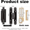 Pacify Hidden Door Hinges, 6 Inch Bige Size 2 PCS